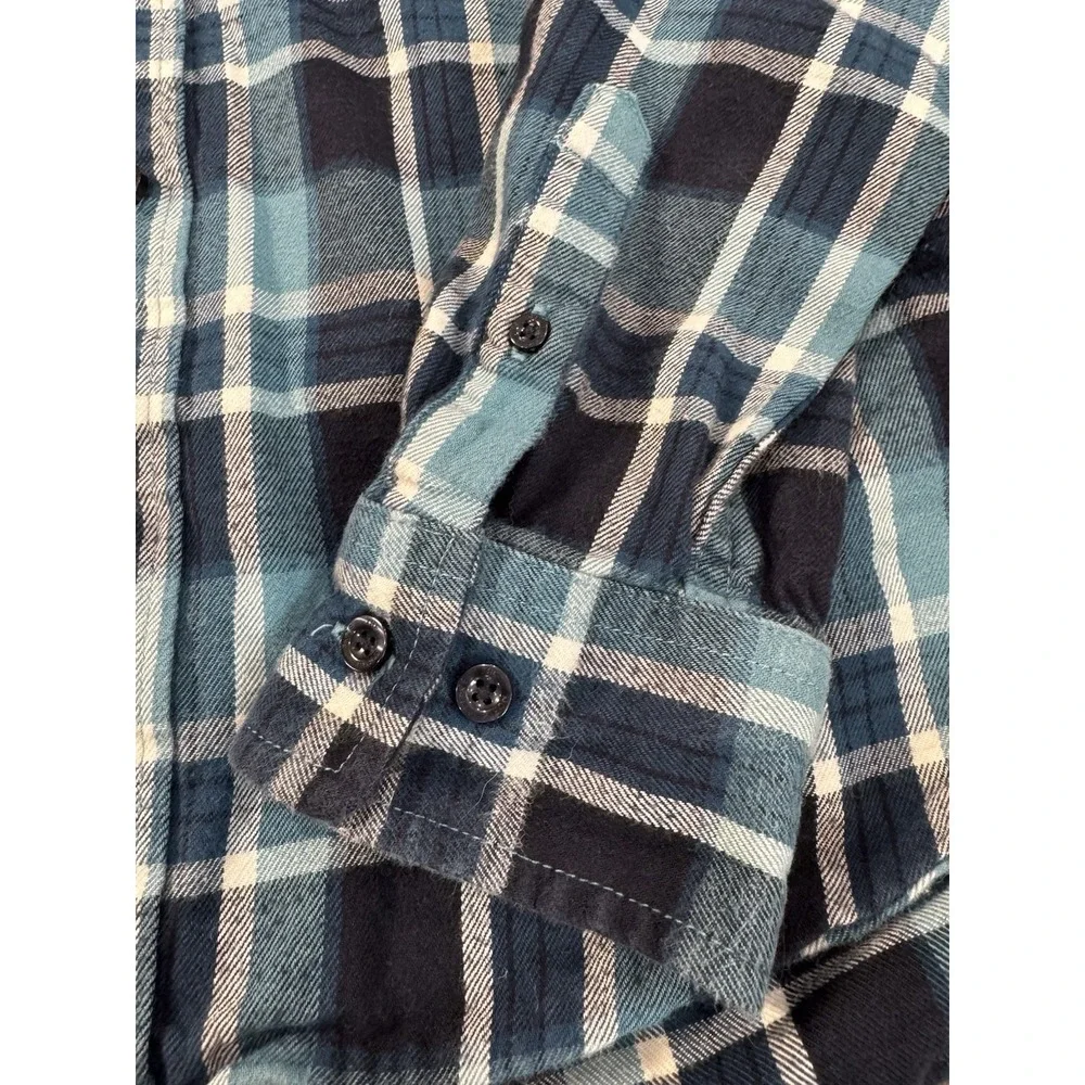 The North Face Flannel Shirt Men's Medium Multicolor Plaid Blue